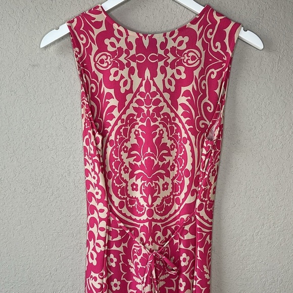 INC International Concepts Pink and Tan Floral Pint Sleeveless Mini Dress Size M - Picture 5 of 10